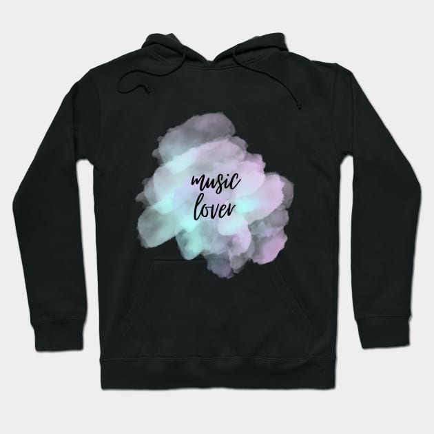 Music Lover Watercolor background Design Hoodie by mook design